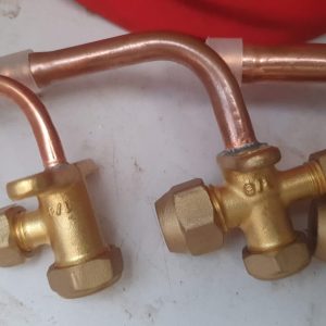 Brass Service Valve Set 1/4" & 3/8" (Outdoor Unit Stop Valves)