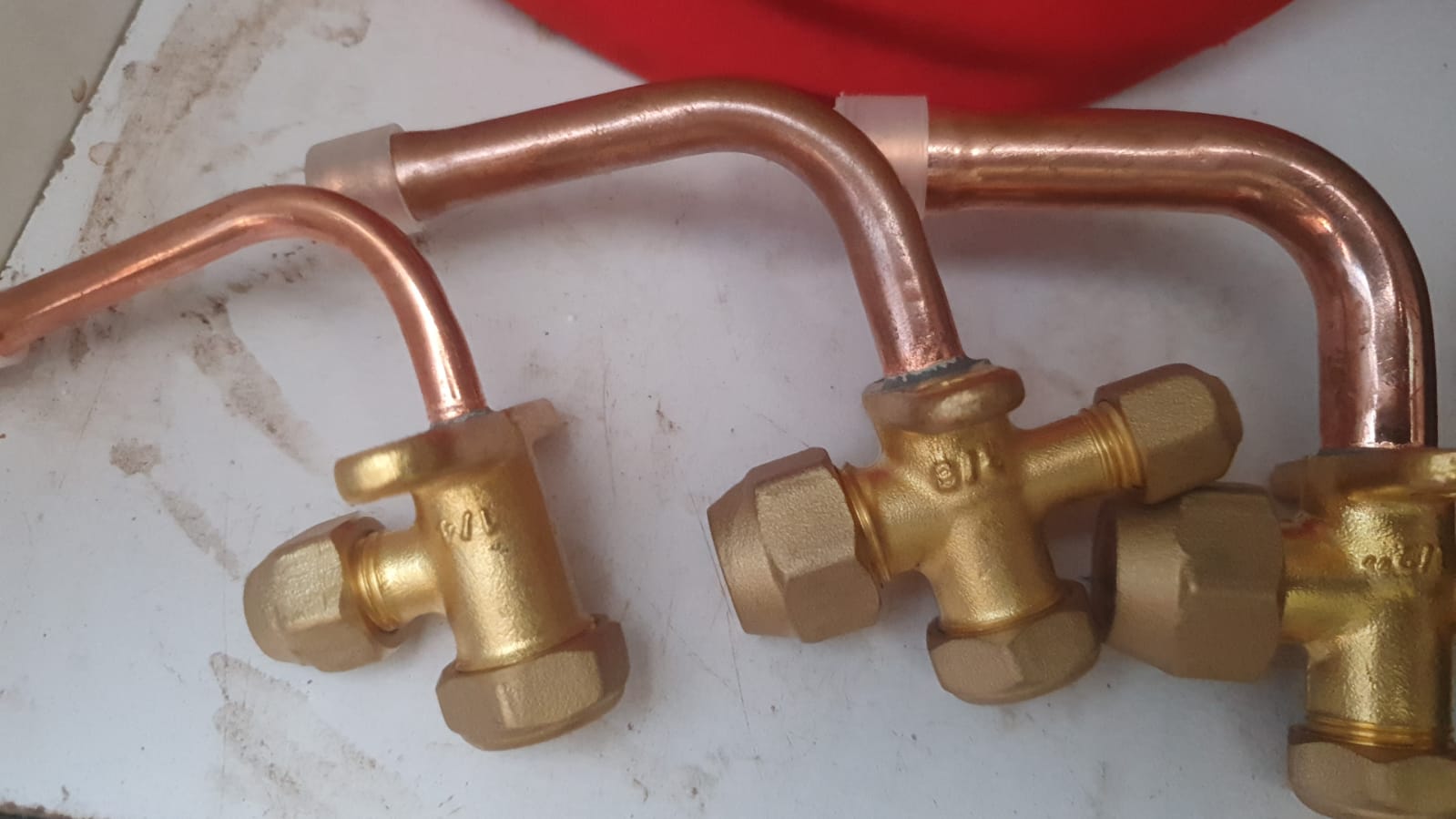 Brass Service Valve Set 1/4" & 3/8" (Outdoor Unit Stop Valves)