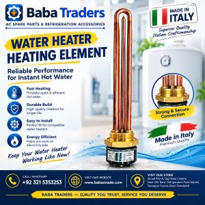 Water Heater Heating Element (Made in Italy) — Copper, Brass Screw-In